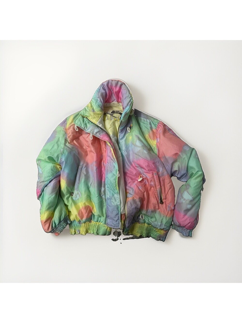 Vintage 90s 5th Avenue Skiwear Fancy Pastel Graffiti Ski Jacket Bomber Italy